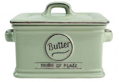 Pride of Place Butter Dish OLD GREEN (L135 x W97 x H100mm / 5.3 x 3.8 x 3.9")